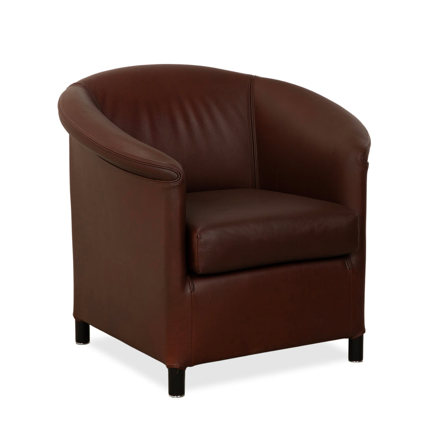 Wittmann Aura XL Leather Armchair Brown Red