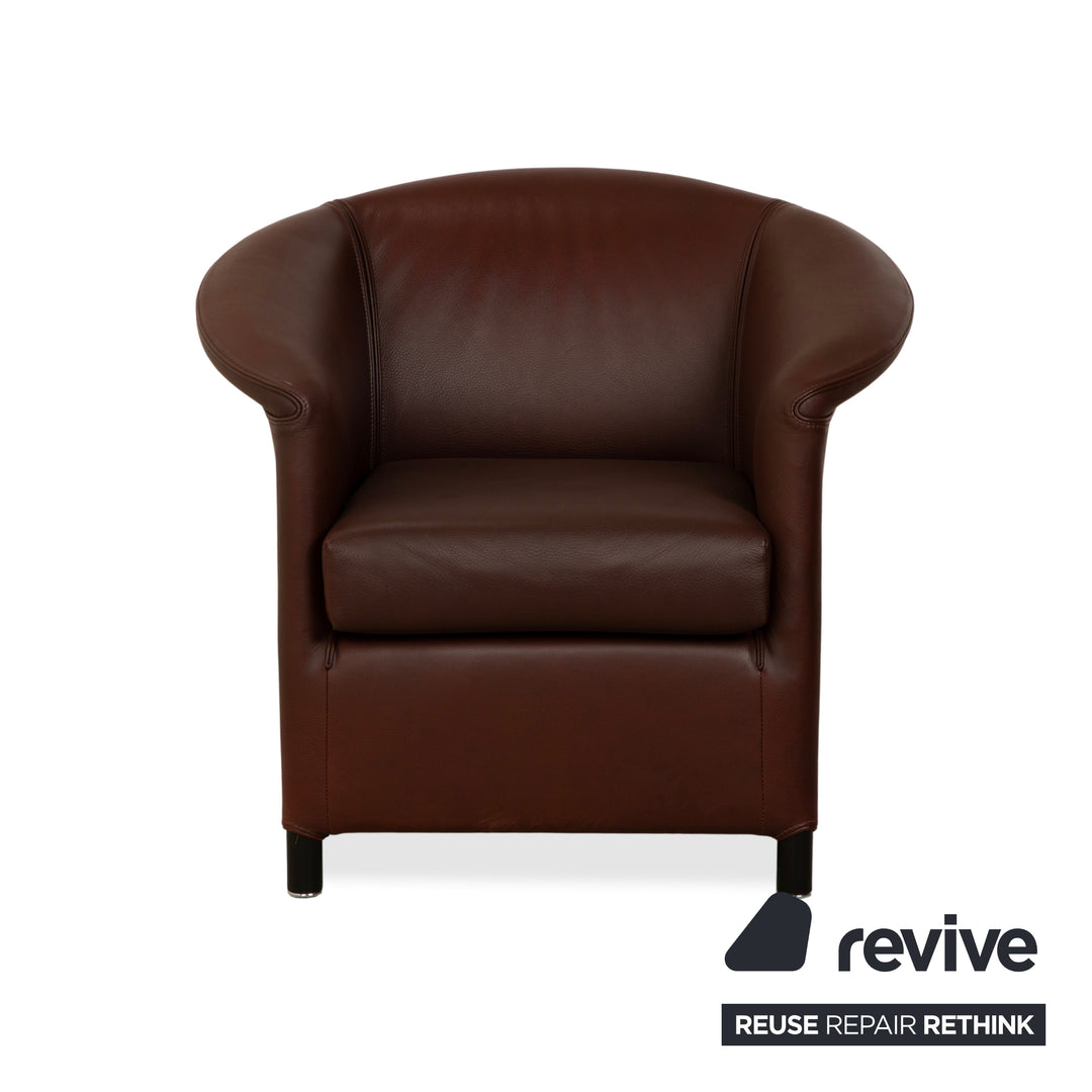 Wittmann Aura XL Leder Sessel Braun Rot