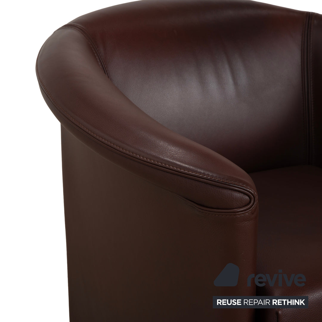 Wittmann Aura XL Leder Sessel Braun Rot