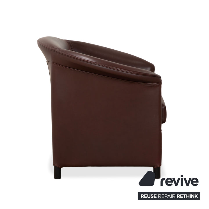 Wittmann Aura XL Leder Sessel Braun Rot