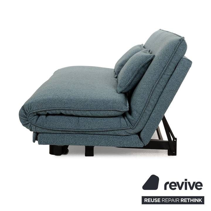 Wittmann Colli Stoff Zweisitzer Blau manuelle Funktion Schlaffunktion Schlafsofa Neubezug