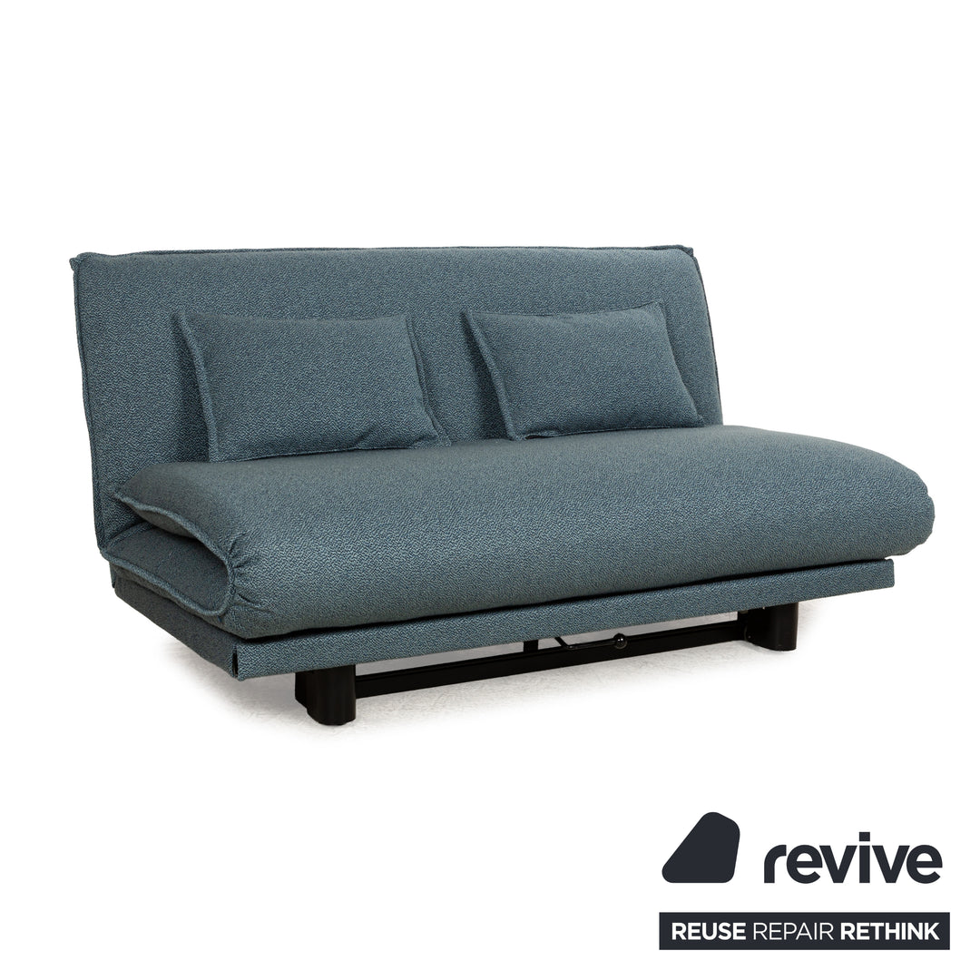 Wittmann Colli Stoff Zweisitzer Blau manuelle Funktion Schlaffunktion Schlafsofa Neubezug