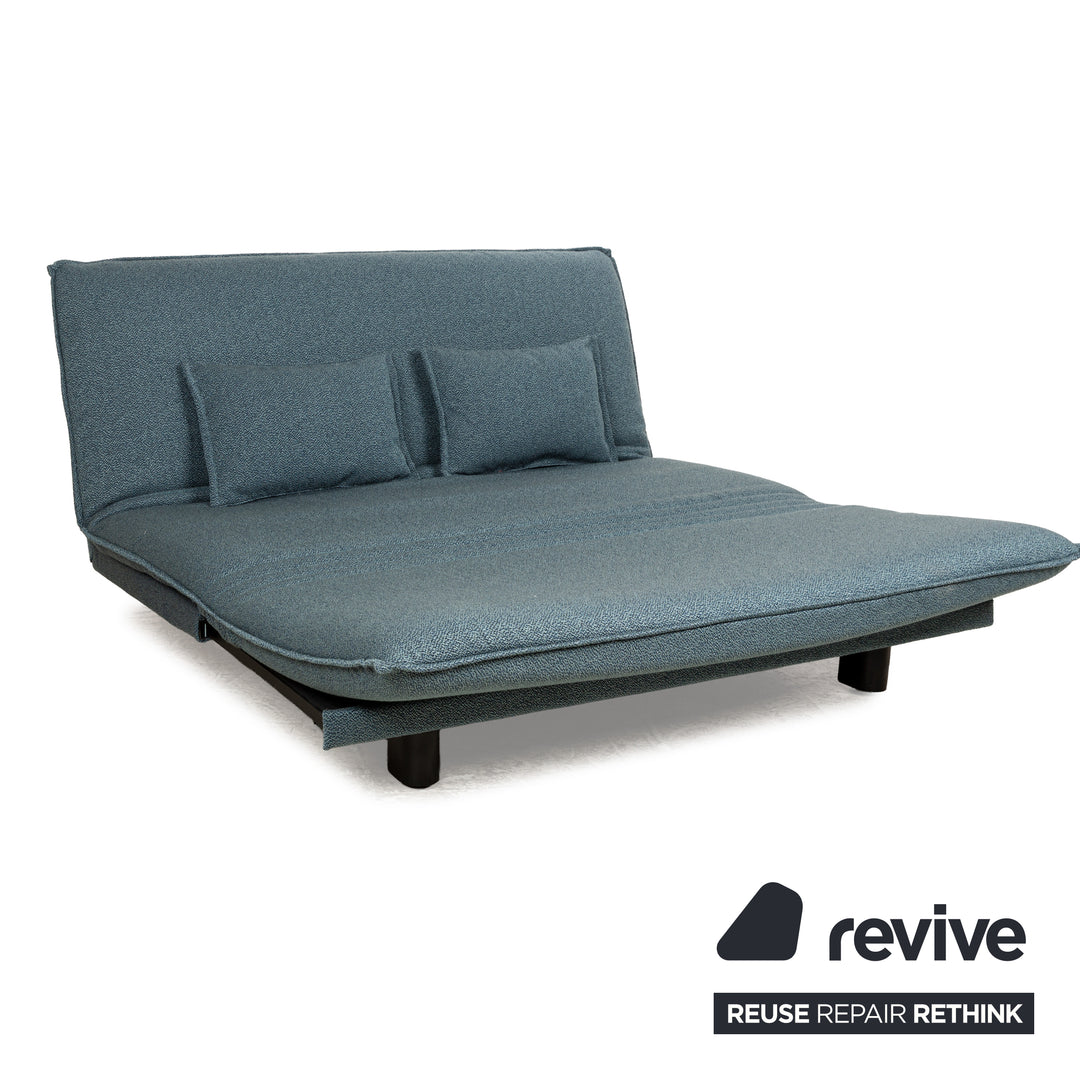 Wittmann Colli Stoff Zweisitzer Blau manuelle Funktion Schlaffunktion Schlafsofa Neubezug