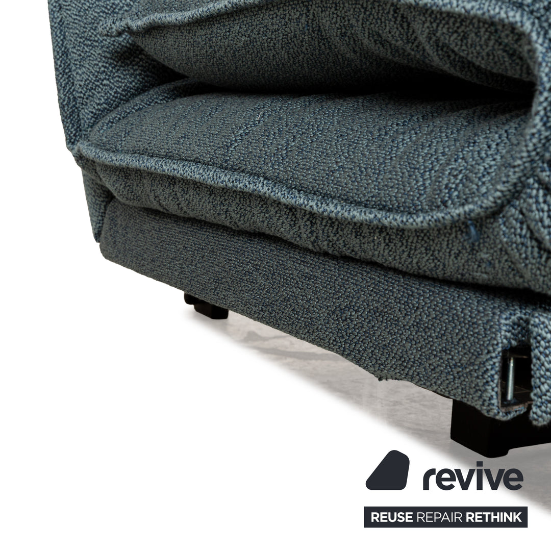 Wittmann Colli Stoff Zweisitzer Blau manuelle Funktion Schlaffunktion Schlafsofa Neubezug