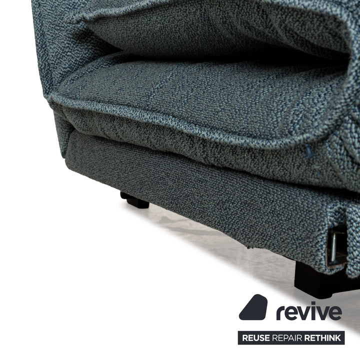 Wittmann Colli Stoff Zweisitzer Blau manuelle Funktion Schlaffunktion Schlafsofa Neubezug
