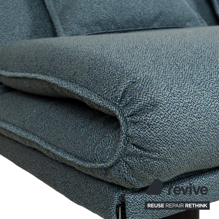Wittmann Colli Stoff Zweisitzer Blau manuelle Funktion Schlaffunktion Schlafsofa Neubezug