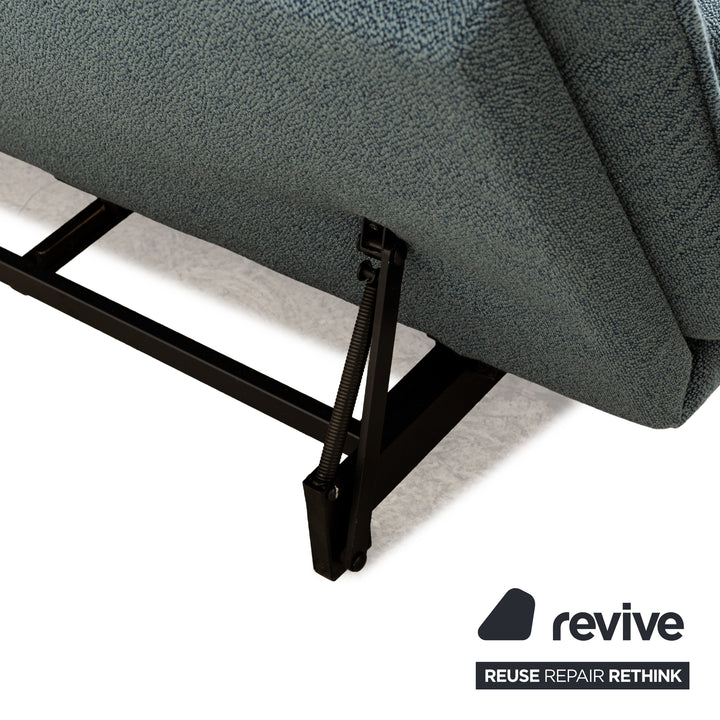 Wittmann Colli Stoff Zweisitzer Blau manuelle Funktion Schlaffunktion Schlafsofa Neubezug