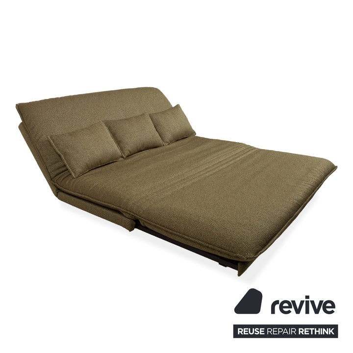 Wittmann Colli Stoff Zweisitzer Grün manuelle Funktion Sofa Couch Schlafsofa Neubezug