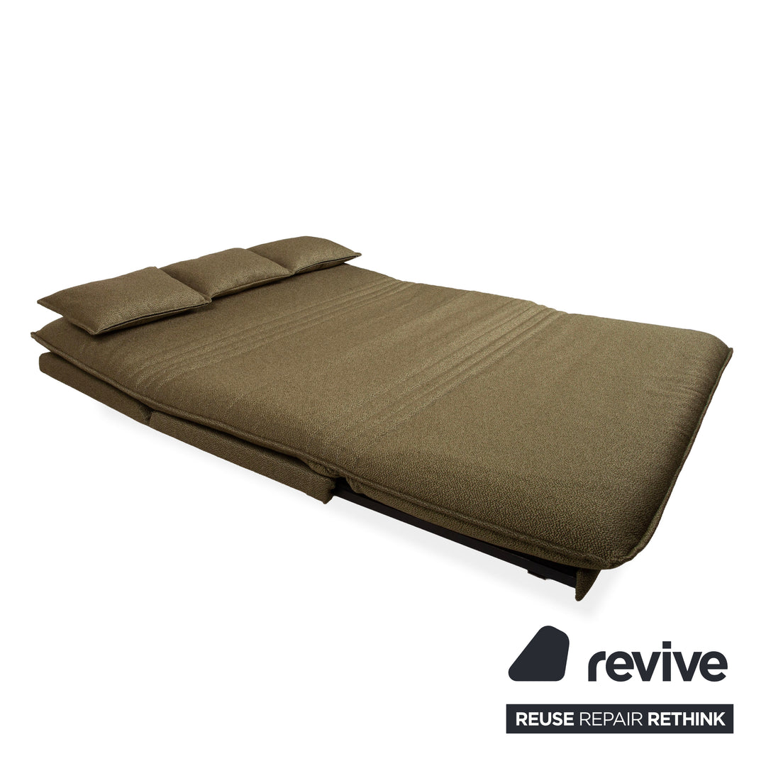 Wittmann Colli Stoff Zweisitzer Grün manuelle Funktion Sofa Couch Schlafsofa Neubezug