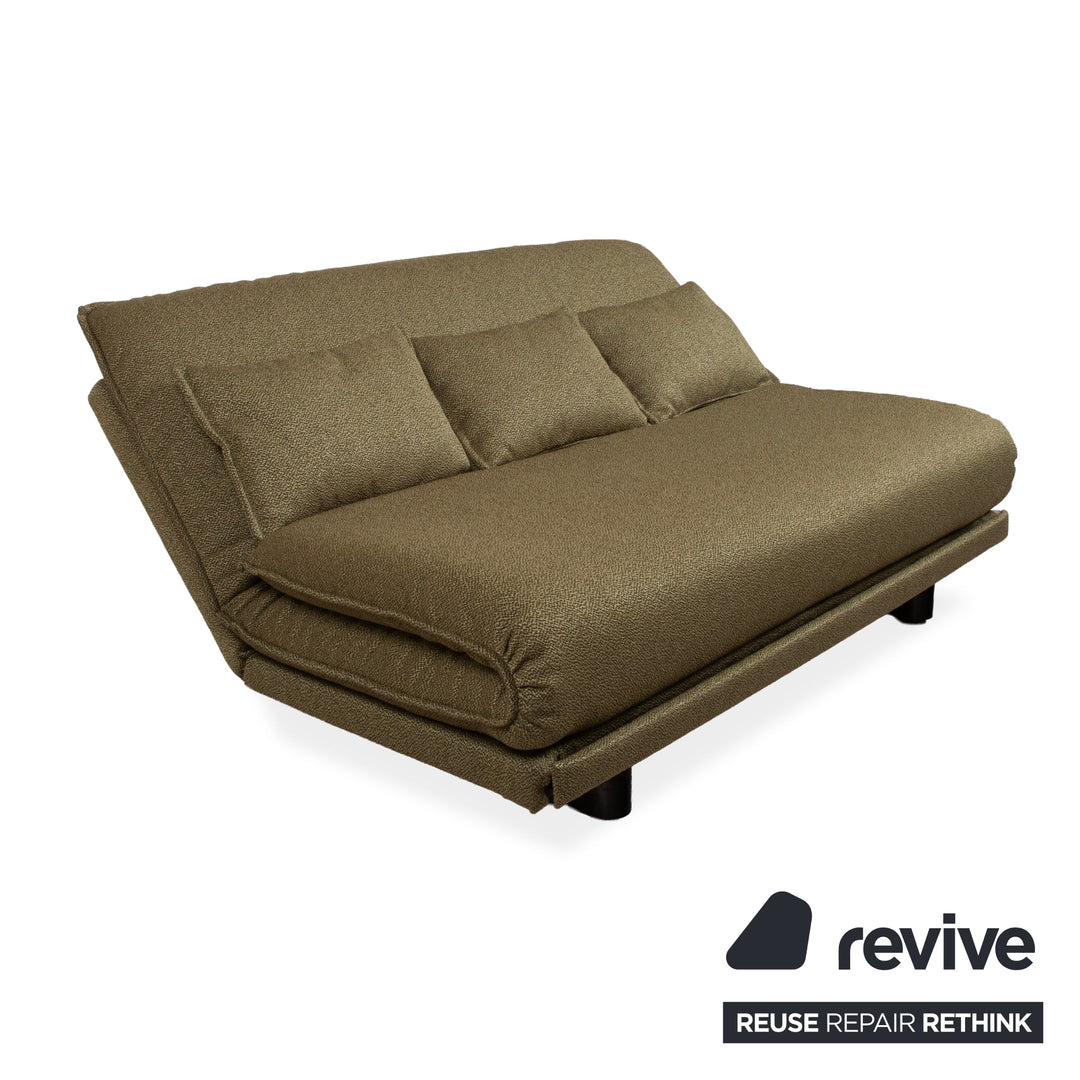 Wittmann Colli Stoff Zweisitzer Grün manuelle Funktion Sofa Couch Schlafsofa Neubezug