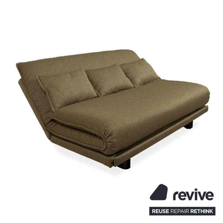 Wittmann Colli Stoff Zweisitzer Grün manuelle Funktion Sofa Couch Schlafsofa Neubezug