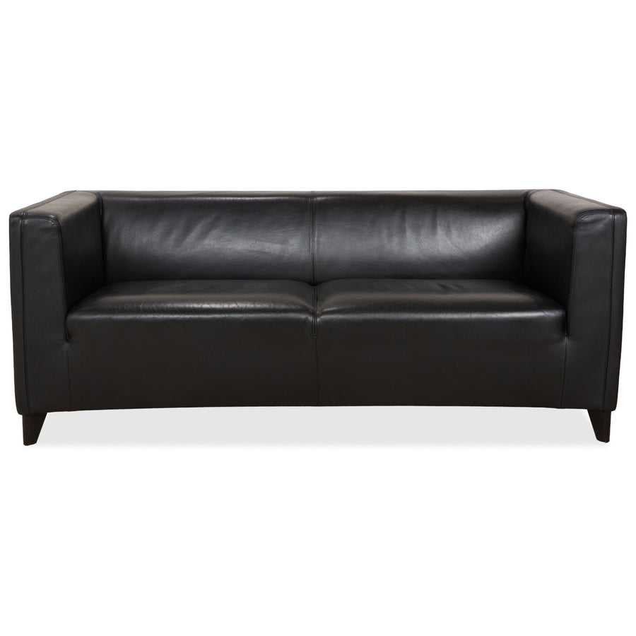 Wittmann Ducale Leder Dreisitzer Schwarz Sofa Couch