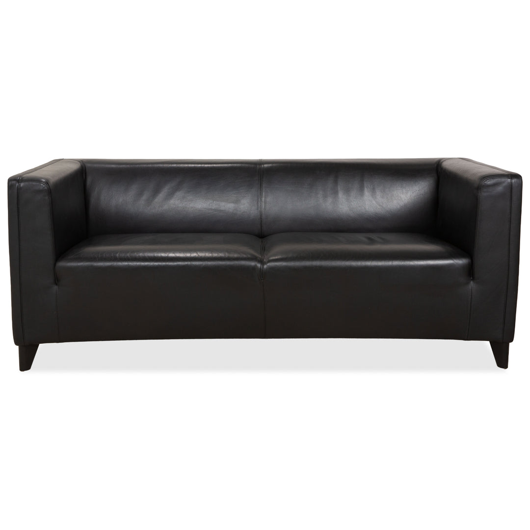 Wittmann Ducale Leder Dreisitzer Schwarz Sofa Couch