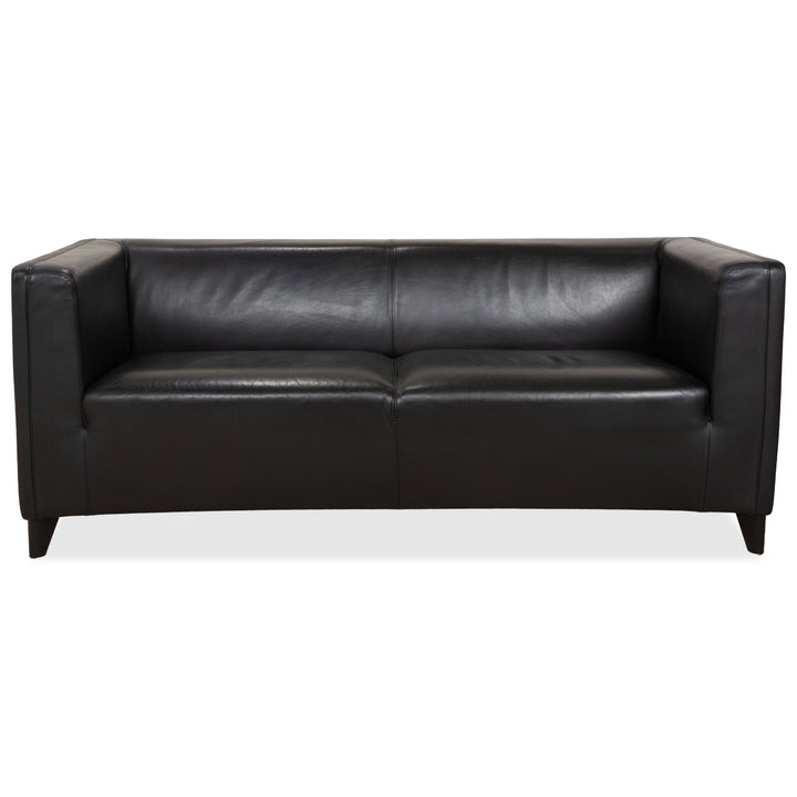 Wittmann Ducale Leder Dreisitzer Schwarz Sofa Couch