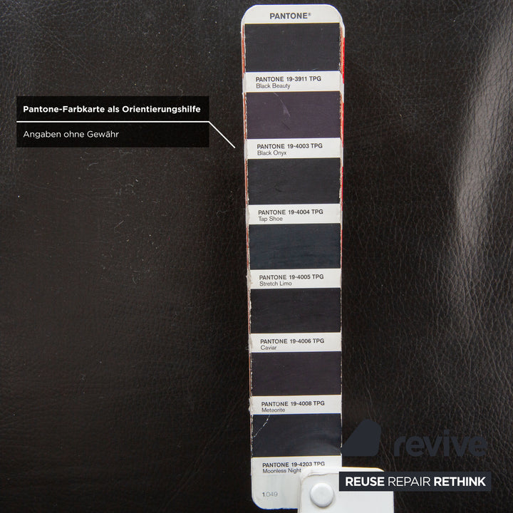 Wittmann Ducale Leder Dreisitzer Schwarz Sofa Couch