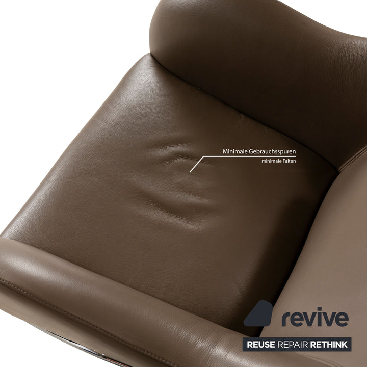 Wittmann Jolly Fauteuil en Cuir Marron Cantilever