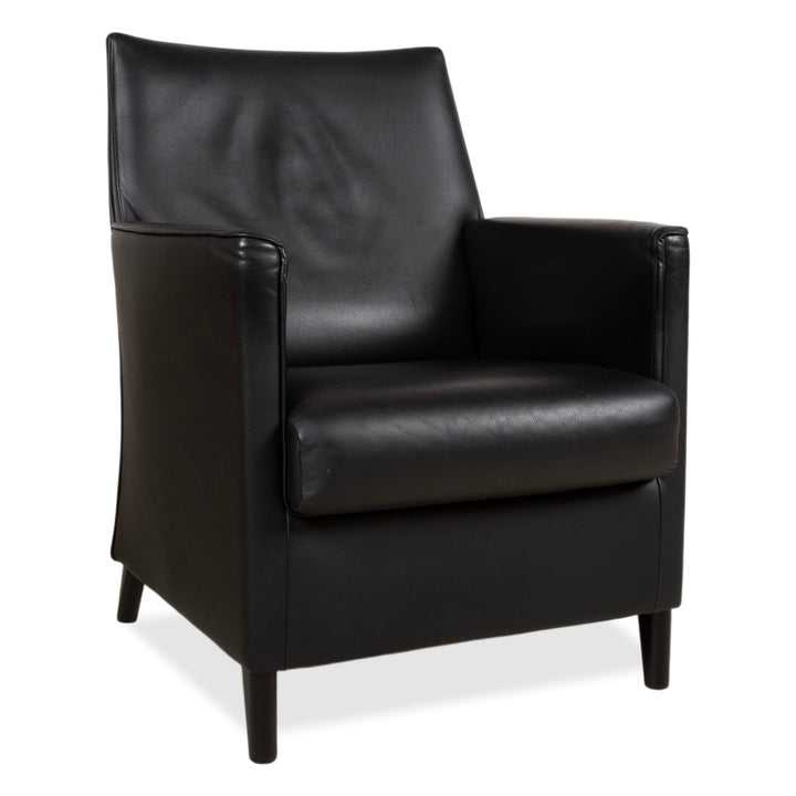 Wittmann Leder Sessel Schwarz
