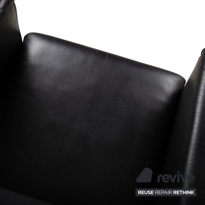 Wittmann Leder Sessel Schwarz