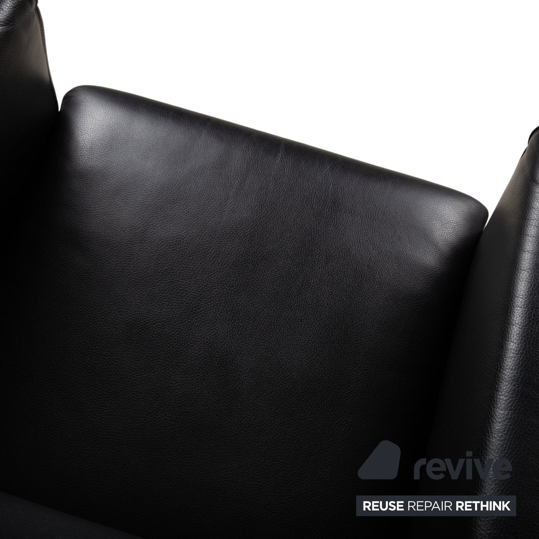 Wittmann Leder Sessel Schwarz