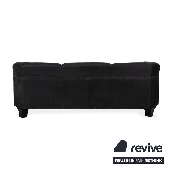 Wittmann Leder Zweisitzer Schwarz Sofa Couch