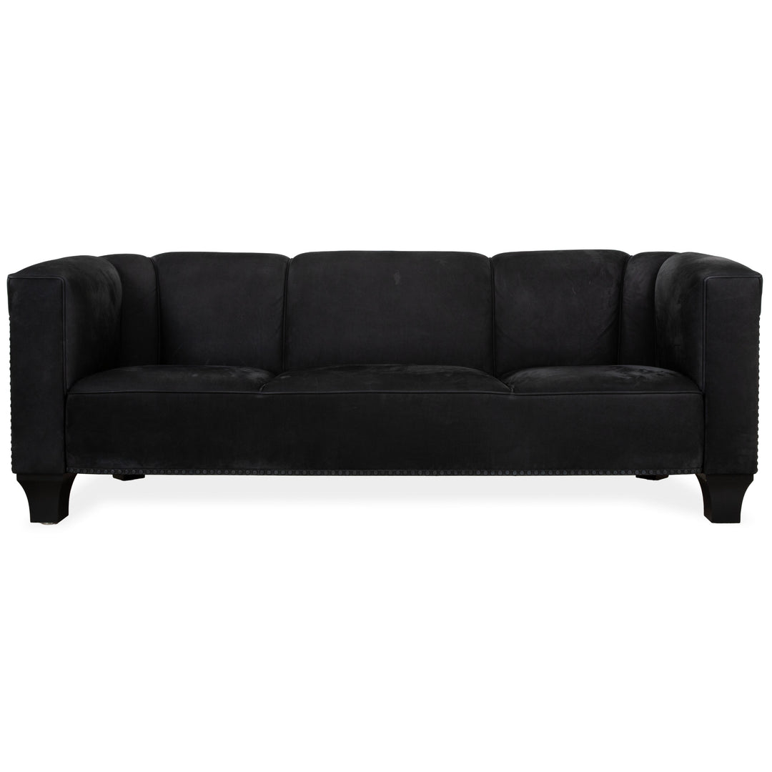 Wittmann Leder Zweisitzer Schwarz Sofa Couch