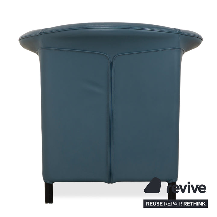 Wittmann Ledersessel Leder Blau Grau Petrol