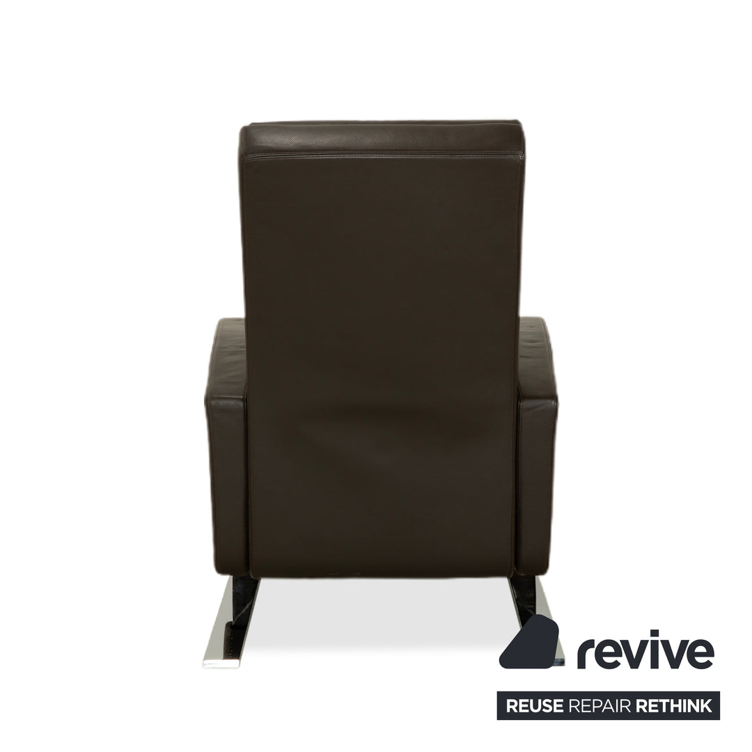 Wittmann Lindberg Ledersessel Relaxsessel Braun 15864 Toro Espresso manuelle Funktion