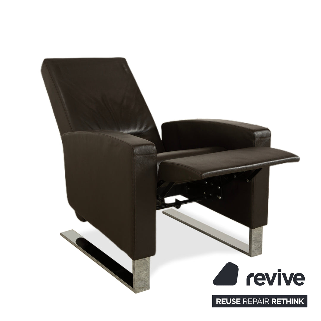 Wittmann Lindberg Ledersessel Relaxsessel Braun 15864 Toro Espresso manuelle Funktion