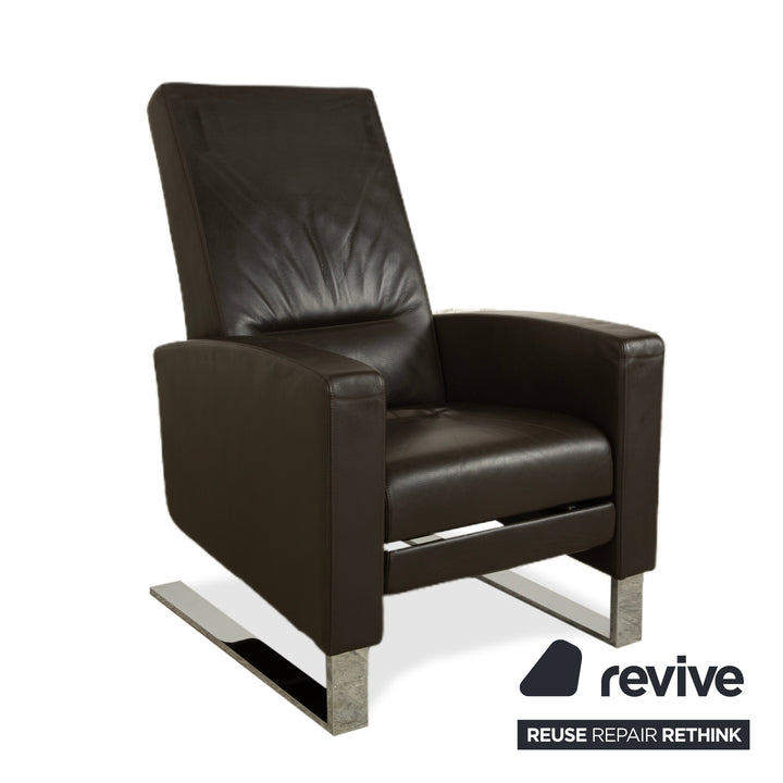 Wittmann Lindberg Ledersessel Relaxsessel Braun 15864 Toro Espresso manuelle Funktion