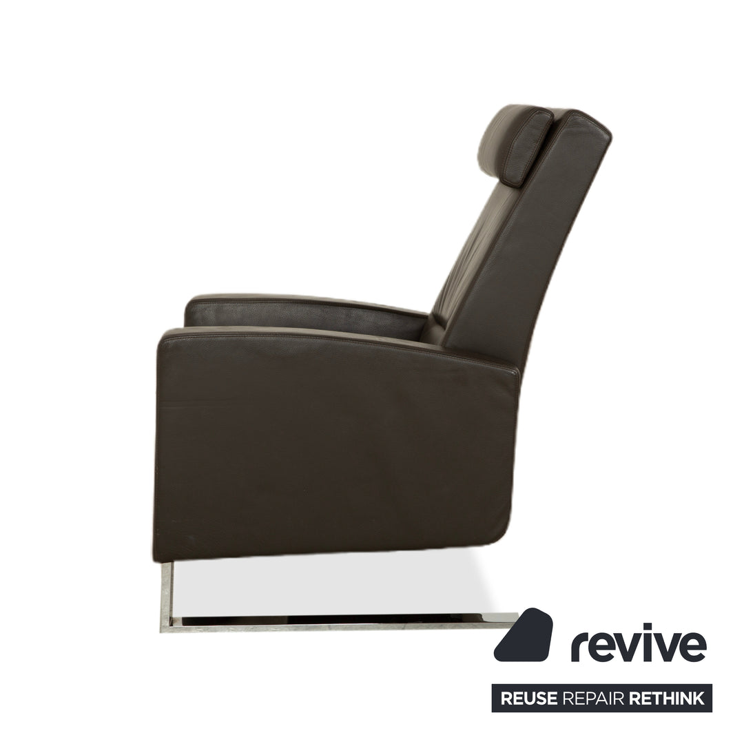 Wittmann Lindberg Ledersessel Relaxsessel Braun 15864 Toro Espresso manuelle Funktion