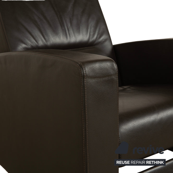 Wittmann Lindberg Ledersessel Relaxsessel Braun 15864 Toro Espresso manuelle Funktion