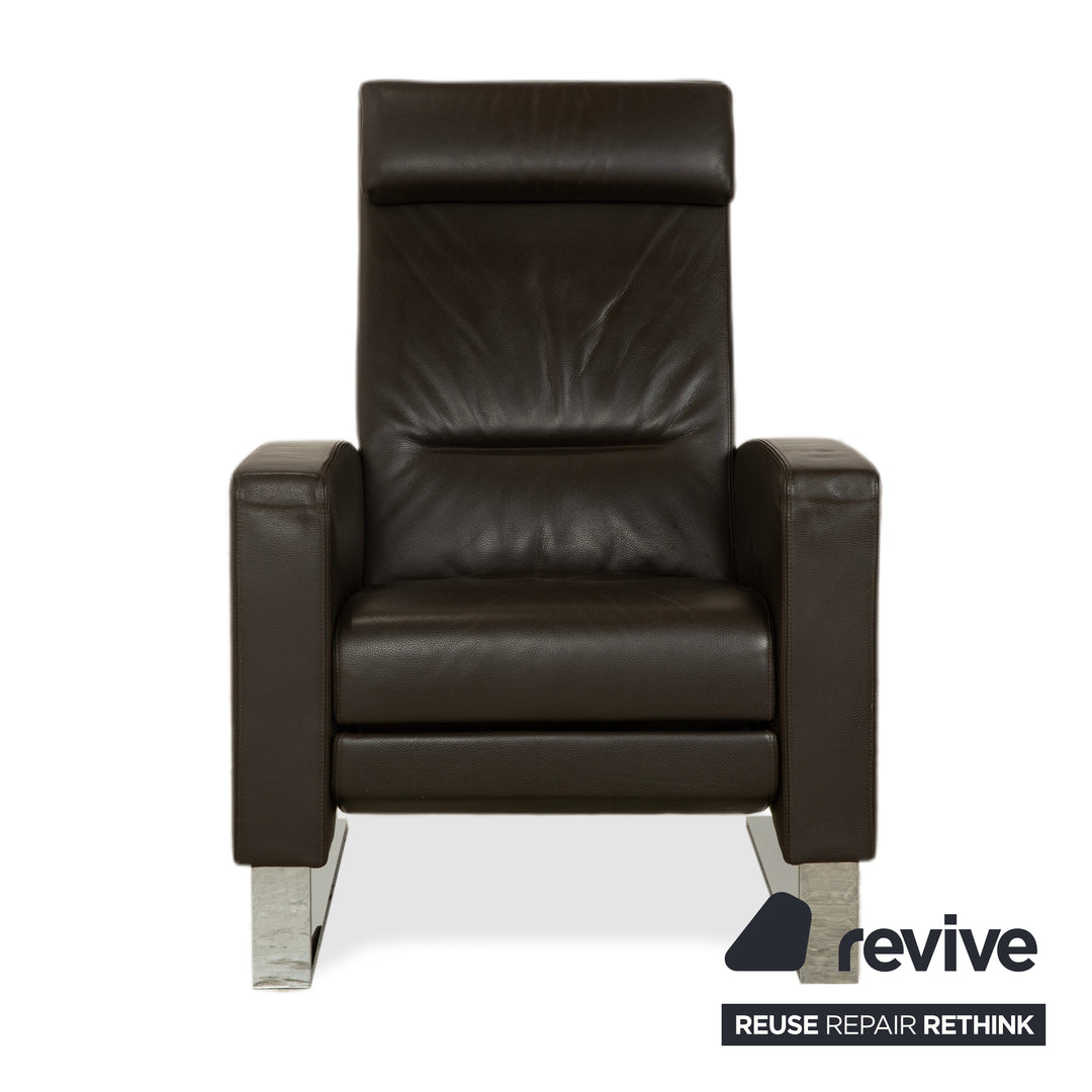Wittmann Lindberg Ledersessel Relaxsessel Braun 15864 Toro Espresso manuelle Funktion