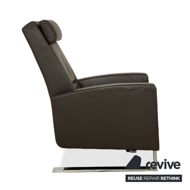 Wittmann Lindberg Ledersessel Relaxsessel Braun 15864 Toro Espresso manuelle Funktion