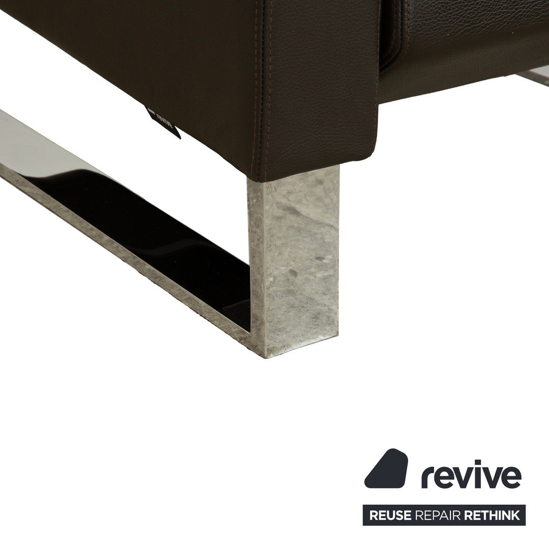 Wittmann Lindberg Ledersessel Relaxsessel Braun 15864 Toro Espresso manuelle Funktion