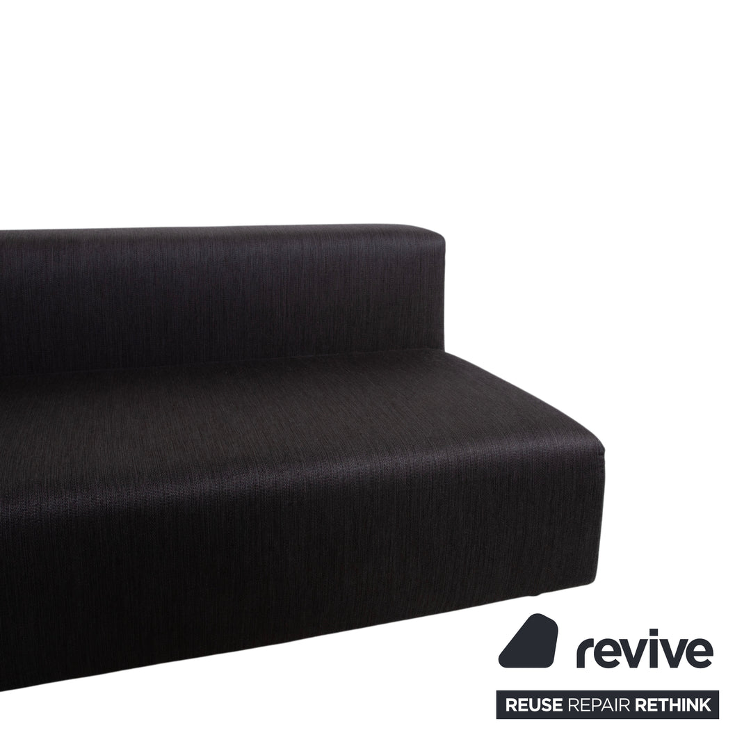 Wittmann Loft Stoff Ecksofa Schwarz Anthrazit Sofa Couch