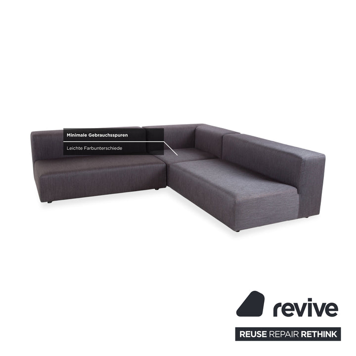 Wittmann Loft Stoff Ecksofa Schwarz Anthrazit Sofa Couch