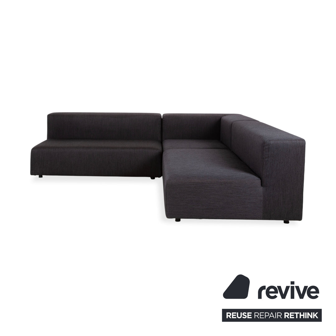 Wittmann Loft Stoff Ecksofa Schwarz Anthrazit Sofa Couch