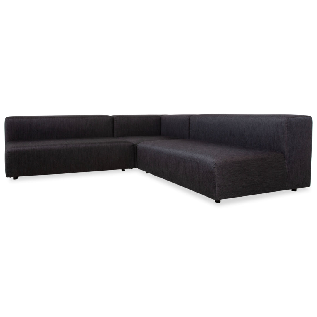 Wittmann Loft tyg hörnsoffa svart antracit soffa divan