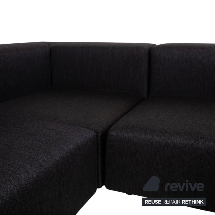 Wittmann Loft Stoff Ecksofa Schwarz Anthrazit Sofa Couch