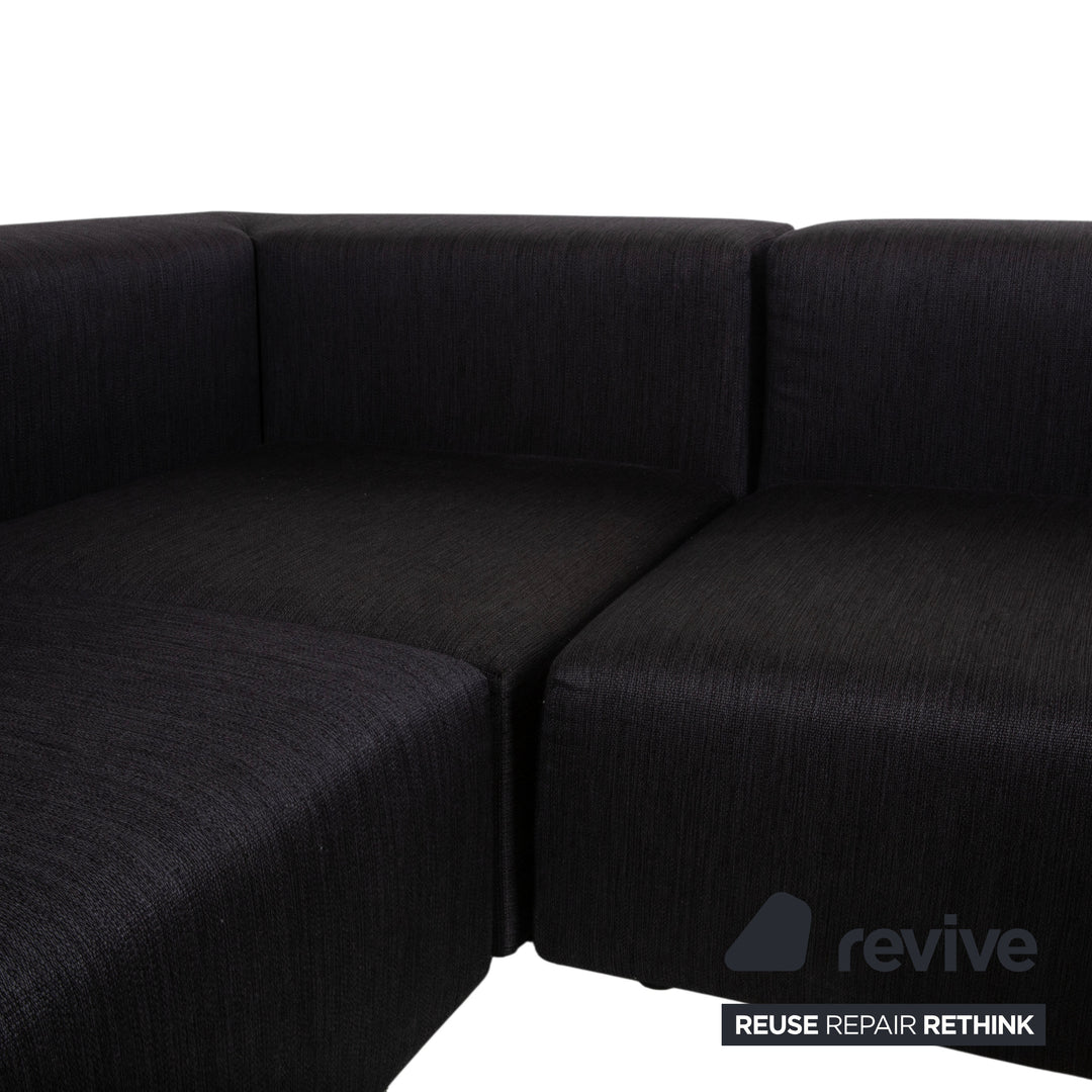 Wittmann Loft Stoff Ecksofa Schwarz Anthrazit Sofa Couch