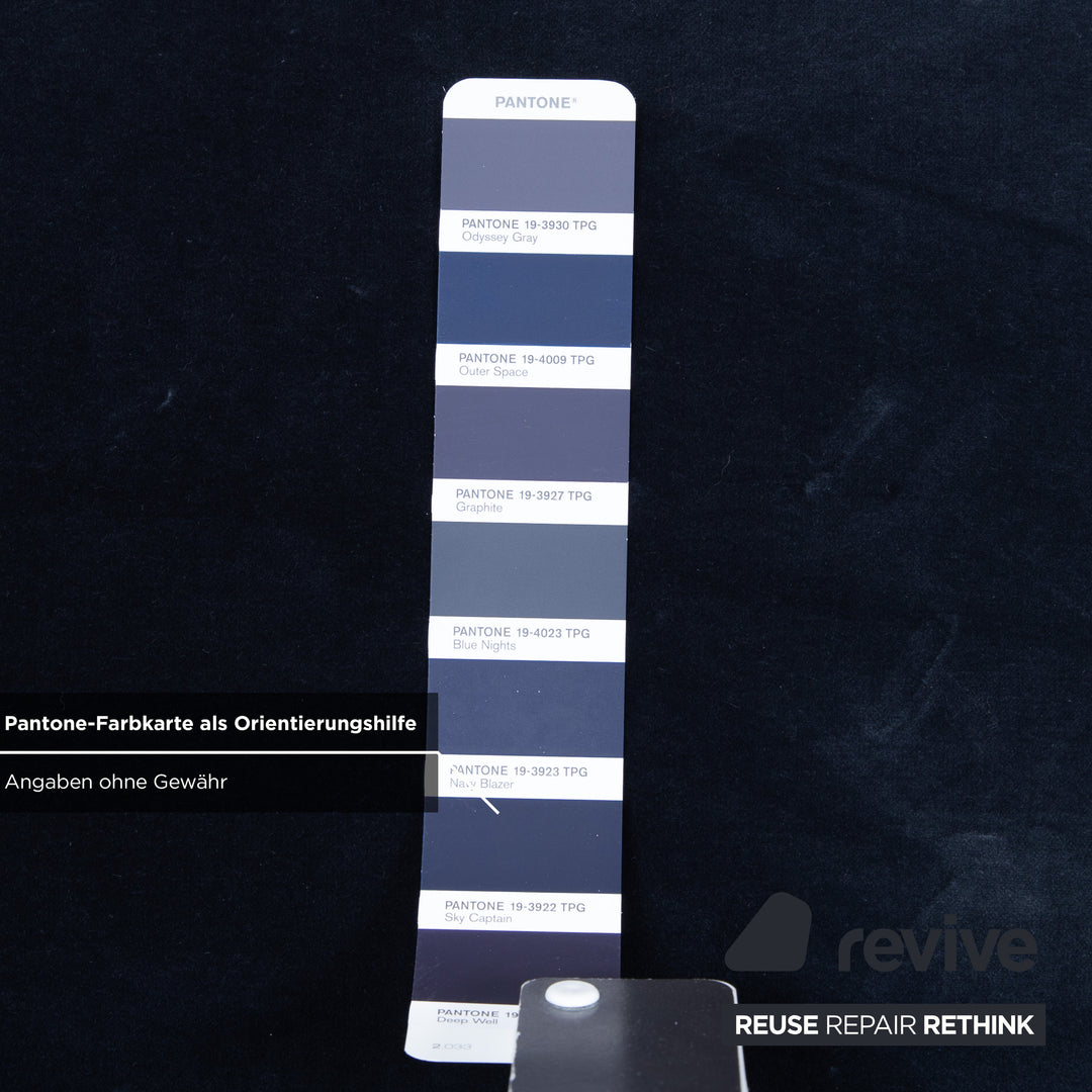 Wittmann Palais Stoff Holz Samt Zweisitzer Blau Dunkelblau Petrol Sofa Couch elektrische Funktion