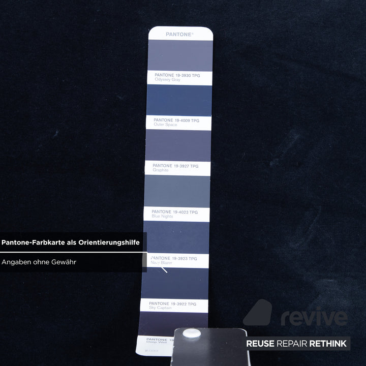 Wittmann Palais Stoff Holz Samt Zweisitzer Blau Dunkelblau Petrol Sofa Couch elektrische Funktion