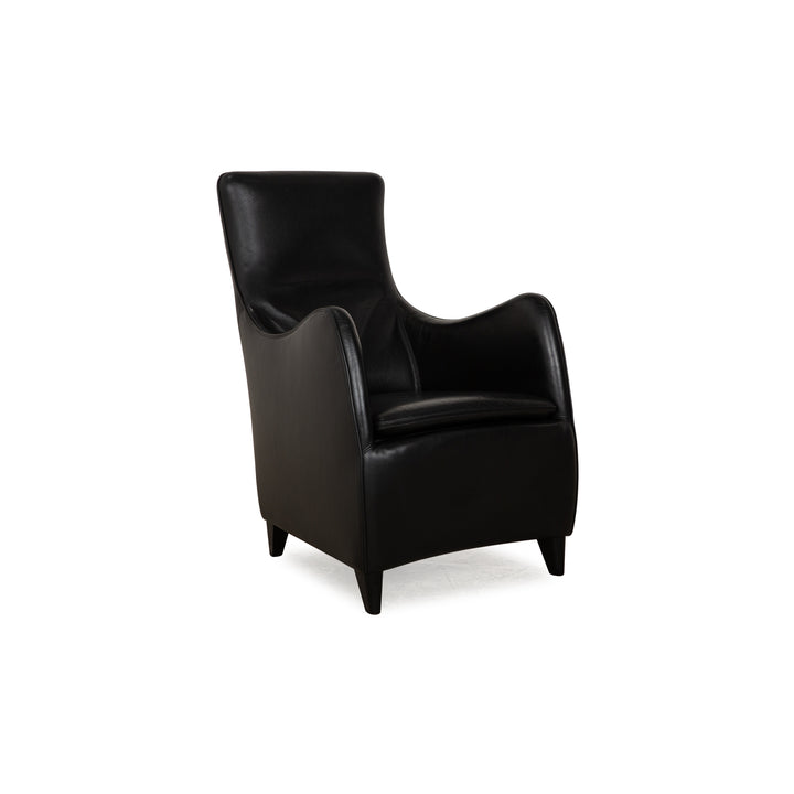 Witttmann Senta Leder Sessel Schwarz
