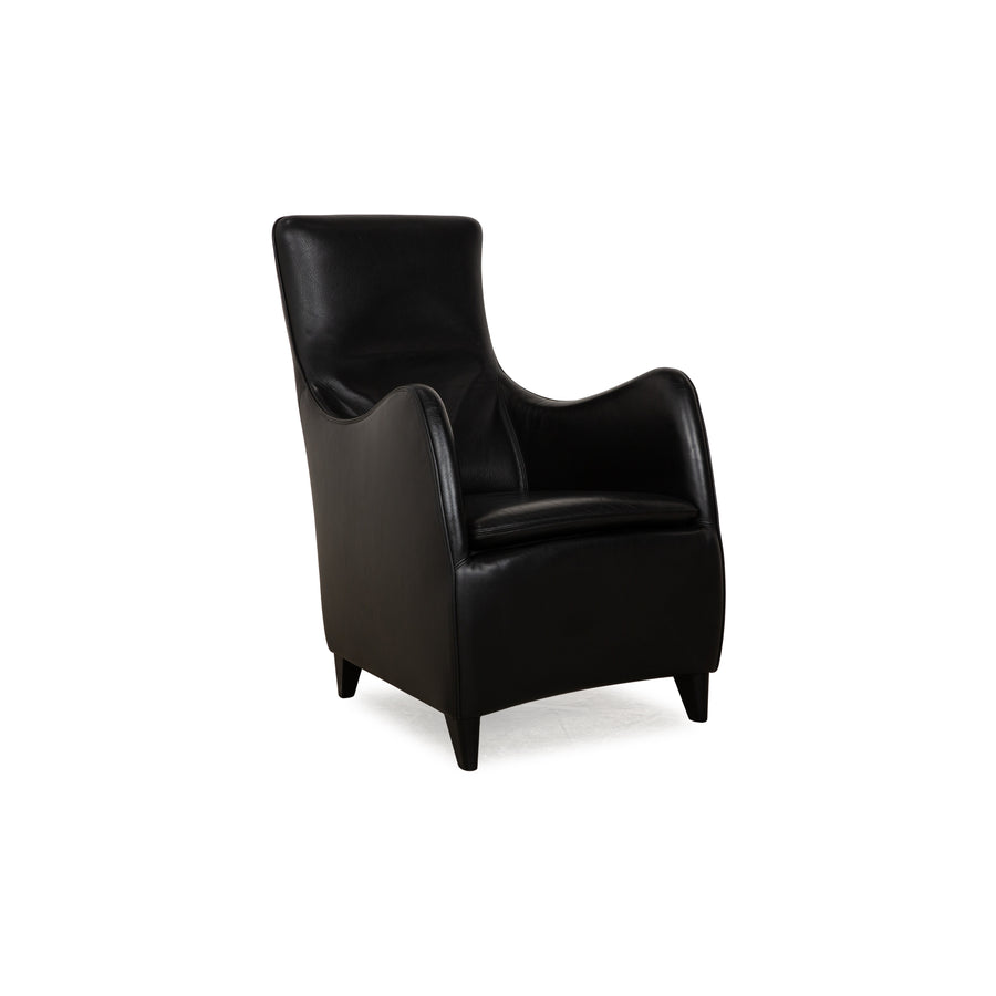 Witttmann Senta Leder Sessel Schwarz