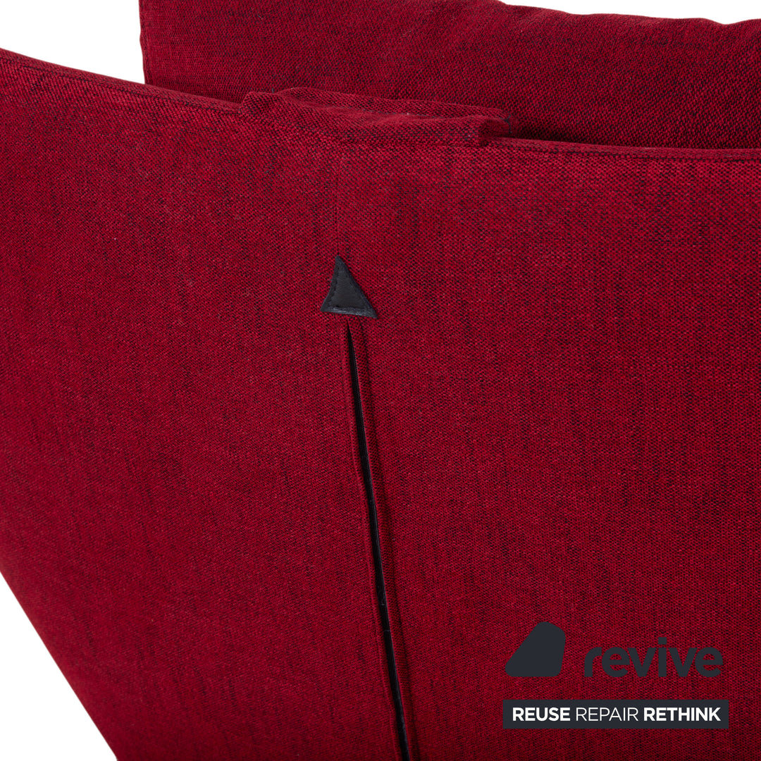 WK Solo 699 Armchair red fabric reupholstered manual function