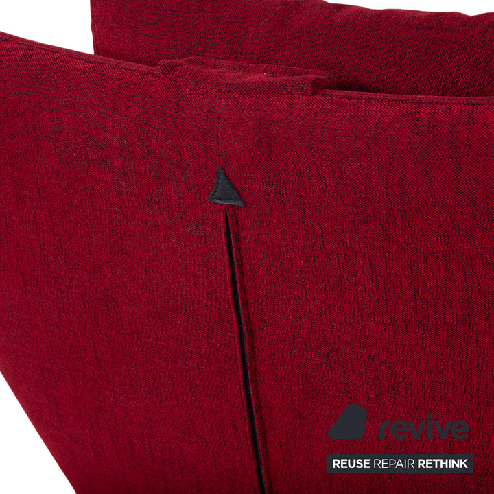 WK Solo 699 Armchair red fabric reupholstered manual function