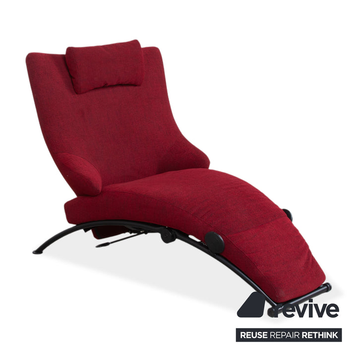 WK Solo 699 Armchair red fabric reupholstered manual function
