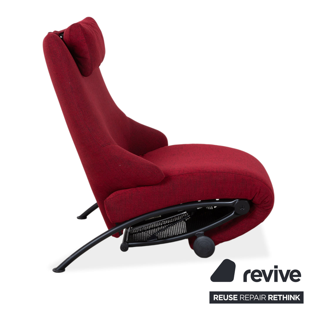 WK Solo 699 Armchair red fabric reupholstered manual function