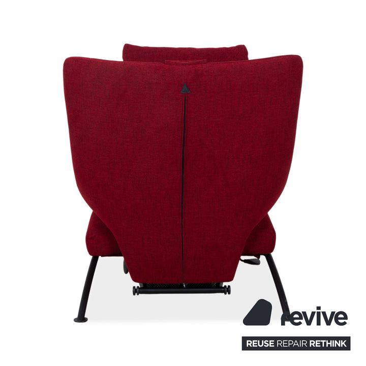 WK Solo 699 Armchair red fabric reupholstered manual function