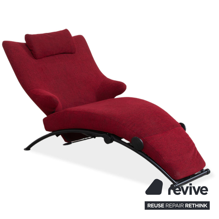 WK Solo 699 Armchair red fabric reupholstered manual function